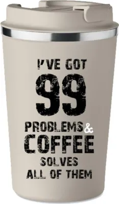 Obrázok produktu pre Prémiový termohrnček s potlačou HAVE PROBLEMS COFFEE 350ml KT_090