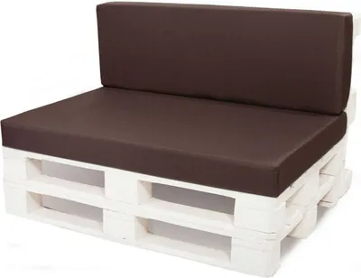Obrázok produktu pre Paletová súprava vankúšov | Sedák 120x80 + opierka 120x40cm hnedá | Paletový vankúš vonkajší | Podsedák palety | paletové nábytkové vankúše | Setgarden