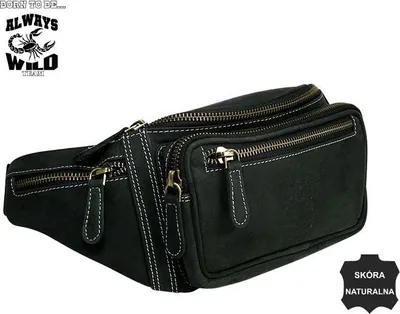 Image de Sac banane en cuir 2506-MH-1908 Noir