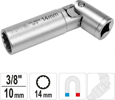 Produktbild von Yato Zündkerzensteckschlüssel 3/8" 14Mm Pt Universal