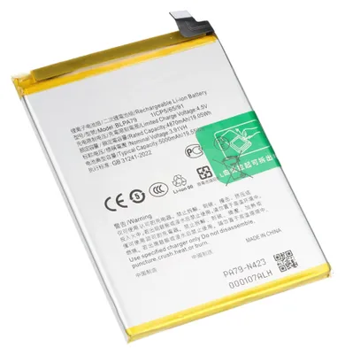 Immagine prodotto di Batteria compatibile con OPPO Reno 12F, Li-polimero, 3,91 V, 5000 mAh, 19,55 Wh,  senza attrezzi
