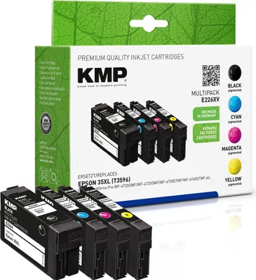 Immagine prodotto di KMP 1638,4005 KMP E226XV Multipack BK/C/M/Y kompatibel mit Epson T 3596 XL