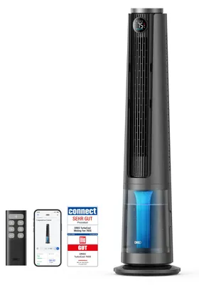 Produktbild von DREO TurboCool Nebelventilator 765S, 3-in-1 Turmventilator mit Ultraschall, WLAN