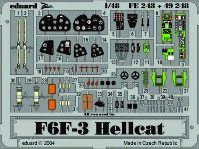 Produktbild von Eduard Accessories F6F-3 Hellcat 7242248