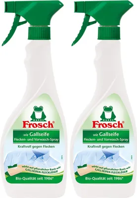 Produktbild von 2x Frosch wie Gallseife Fleck-Entferner und Vorwasch Spray 500 ml Sprühflasche