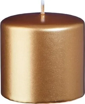 Produktbild von Stumpenkerzen Metallic Gold 70 x Ø 7 cm, 12 Stück
