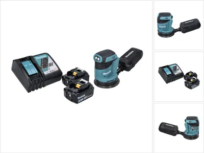Zdjęcie produktu dla Makita DBO 180 RG akumulatorowa szlifierka oscylacyjna 18 V 125 mm + 2x akumulator 6,0 Ah + ładowarka