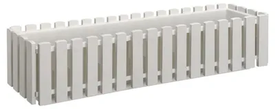 Image de Bac à fleurs blanc 75x18,5cm Bac à fleurs pour balcon Bac à fleurs