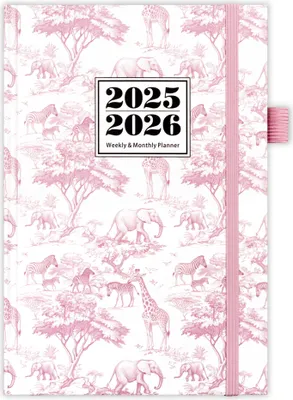 Produktbild von INF Wochenplaner 2025-2026 mit gestuftem Layout Rosa