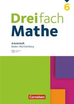 Obrázek produktu pro Dreifach Mathe 6. Schuljahr. Baden-Württemberg - Arbeitsheft mit Medien und Lösungen