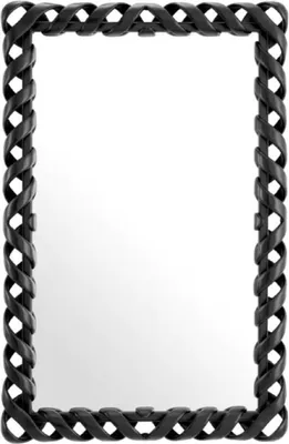 Produktbild von Casa Padrino Luxus Mahagoni Spiegel Schwarz H. 141 cm