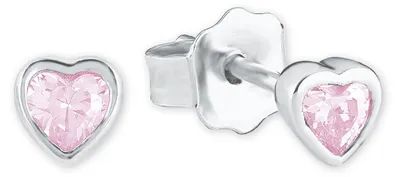 Produktbild von Lillifee 2021046 Ohrstecker Silber 925 Herz Zirkonia rosa