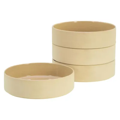 Obrázok produktu pre CreaTable, 21667, futuro Sand, miska na cestoviny, 4-dielna sada, kamenina