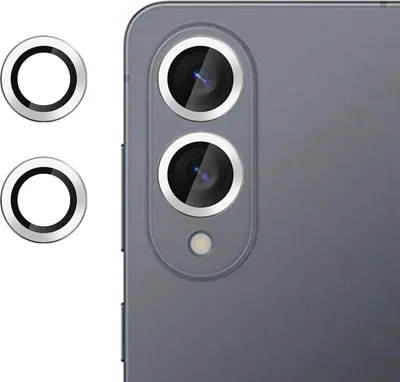 Produktbild von Für Samsung Galaxy S25 Edge 5G Aluminium Schutz Ring Kamera + H9 Tempered Hart Glas Silber