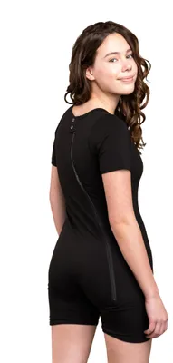 Productafbeelding van JOF Berlin body met rits voor kinderen | Zwart | Maat 110-116 | Romper/Body