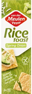 Produktbild von Van der Meulen Ricetoast mit Frühlingszwiebeln 65g – knuspriger Reistoast-Snack