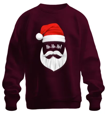 Immagine prodotto di Ho Ho Ho Babbo Natale - Regalo di Natale Maglione di Natale Unisex, Borgogna, L