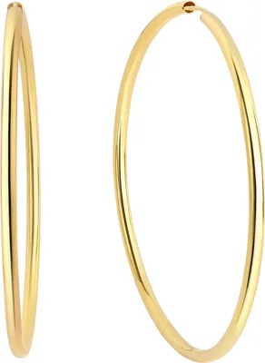Produktbild von V Steckcreolen 925/- Sterling Silber 5,0cm gelb 299210055V