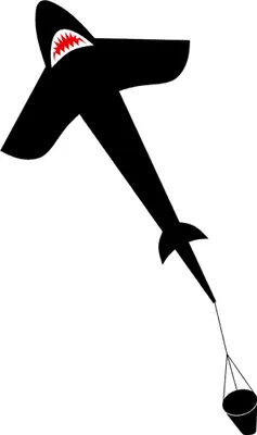 Obrázok produktu pre Detský drak HQ Shark Kite 5 102201 Black 95 x 150 cm