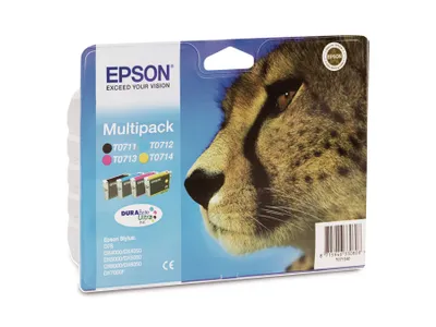 Image de Epson Multipack T0715 - Druckerpatrone - 1 x Schwarz, Gelb, Cyan, Magenta (C13T07154010)