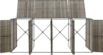 Obrázok produktu pre vidaXL Box na odpadky na 4 tony sivý 274x80x117 cm Poly ratan