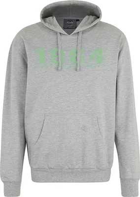 Produktbild von Übergrößen Kapuzen-Sweatshirt AHORN SPORTS Vintage Number grün Graumeliert 10XL