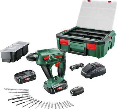 Image de BOSCH UNEO Maxx Marteau perforateur 3en1 Coffret système Marteler, percer & visser Set de 19 accessoires