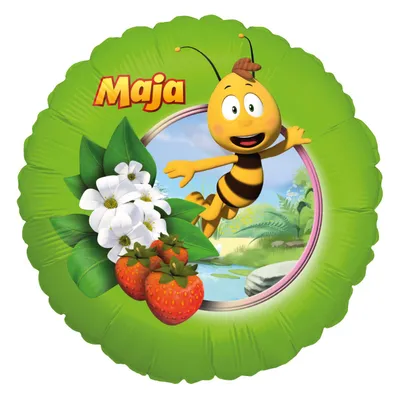 Produktbild von Biene Maja Folienballon - Rund ø45 cm Willi bunter Ballon für Kindergeburtstag