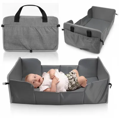 Productafbeelding van Dooky - Opvouwbaar babyreisbed - Grijs - Opvouwbaar, AI-gegenereerde afbeelding