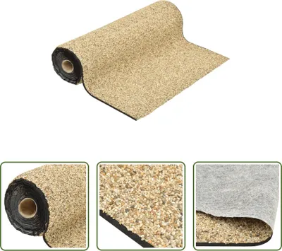 Image de The Living Store Feuille de pierre sable naturel 250x100 cm