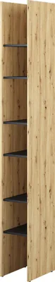 Produktbild von MEBLINI Schrank für Schrankbett Bed Concept - Hochschrank mit Regalen - BC-24 - Artisan Eiche/Schwarz