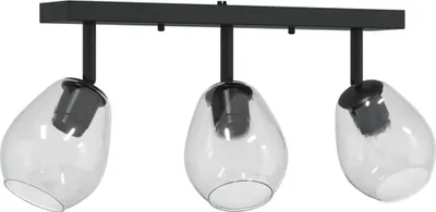 Obrázek produktu pro Stropní bodové světlo Černá 54 x 13 x 26 cm Sklo a kov