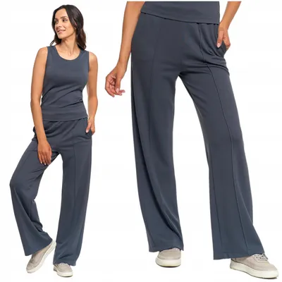 Produktbild von DAMENHOSE Weite Beine Elegante Jogginghose Hohe Taille MORAJ S