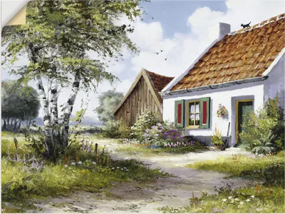 Produktbild von ARTland Wandbild, selbstklebend Katze auf dem Dach Größe: 80x60 cm