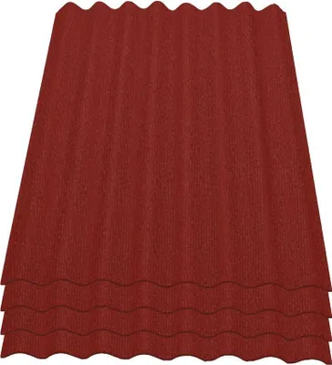 Produktbild von Onduline Easyline Dachplatte Wandplatte Bitumenwellplatten Wellplatte 4x0,76m²  - rot