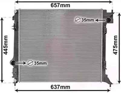 Produktbild von VAN WEZEL 13012701 Kühler Wasserkühler Motorkühler für NISSAN Qashqai II (J11, J11)