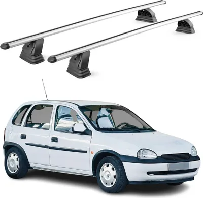 Image de Barres de toit transversales Alu pour Opel Corsa B 1993-2000 HB Break Gris 2Pcs