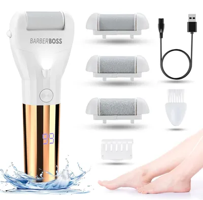 Imagen del producto de Lima eléctrica para pies - 3 cabezales de tratamiento - Recargable por USB