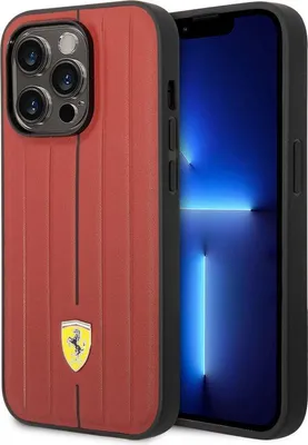 Obrázek produktu pro Zadní kryt Ferrari pro iPhone 14 Pro – červený