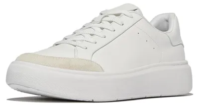 Image de FITFLOP FitFlop Rtg Baskets en cuir et daim BLANC 36