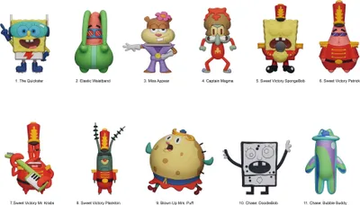 Immagine prodotto di SpongeBob SquarePants 3D PVC Borsa Tag Serie 6 Display (24)