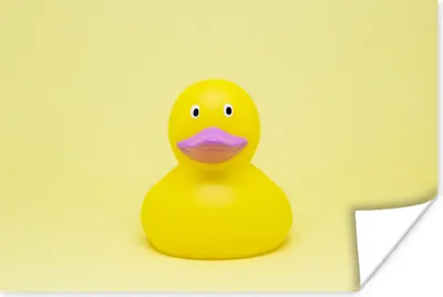 Produktbild von MuchoWow® Poster Gummi-Ente - Gelb - Rosa 180x120 cm - Fotoplakat