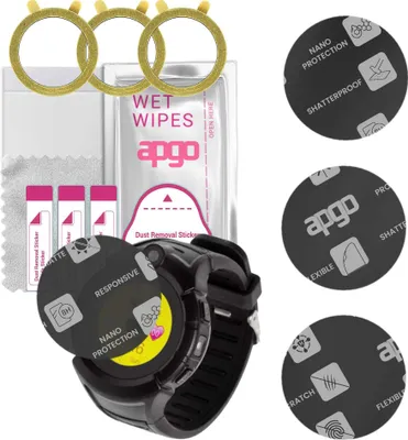 Produktbild von apgo 3 Stück Schutzglas, Matt, kompatibel mit Garett Kids 5 Smartwatch, Hybrid 8H, Ersatz für Hartglas, Displayschutzglas, Bildschirmschutz, Displayschutz, kratzfest