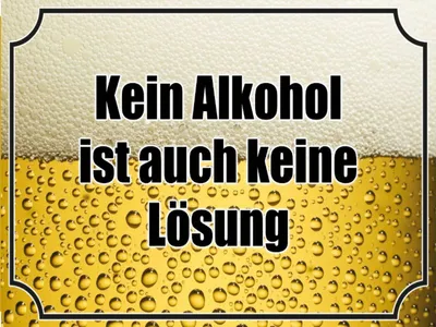 Produktbild von vianmo Holzschild 30x40 cm Bier kein Alkohol keine Lösung