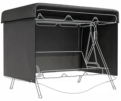 Obrázek produktu pro Ochranný obal na zahradní nábytek pro venkovní použití | Barva: černá | Rozměry: 155 x 215 x 150 cm