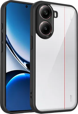 Obrázek produktu pro Pouzdro pro Xiaomi Redmi Turbo 4 Pro/Poco F7 průhledný zadní kryt s TPU rámečkem, odolné proti nárazům Černý