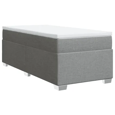 Produktbild von vidaXL Boxspringbett mit Matratze Hellgrau 80x200 cm Stoff