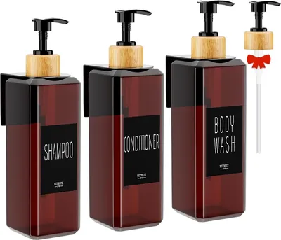 Produktbild von Seifenspender Wandmontage - Handseifenspender - 3 Stück - Schwarz - Kunststoff - 500 ml