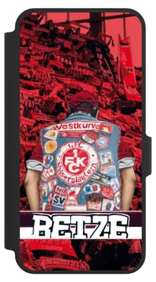 Produktbild von NIVOCASE Klapphülle für Samsung Galaxy A37 5G  Handyhülle aus Kunst Leder NIVOflip schwarz 1. FC Kaiserslautern 1. FCK Offizielles Lizenzprodukt