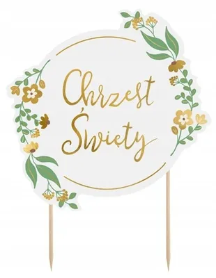 Zdjęcie produktu dla Kreatywne Dekoracje, topper "Chrzest Święty" - stwórz niezapomnianą atmosferę!